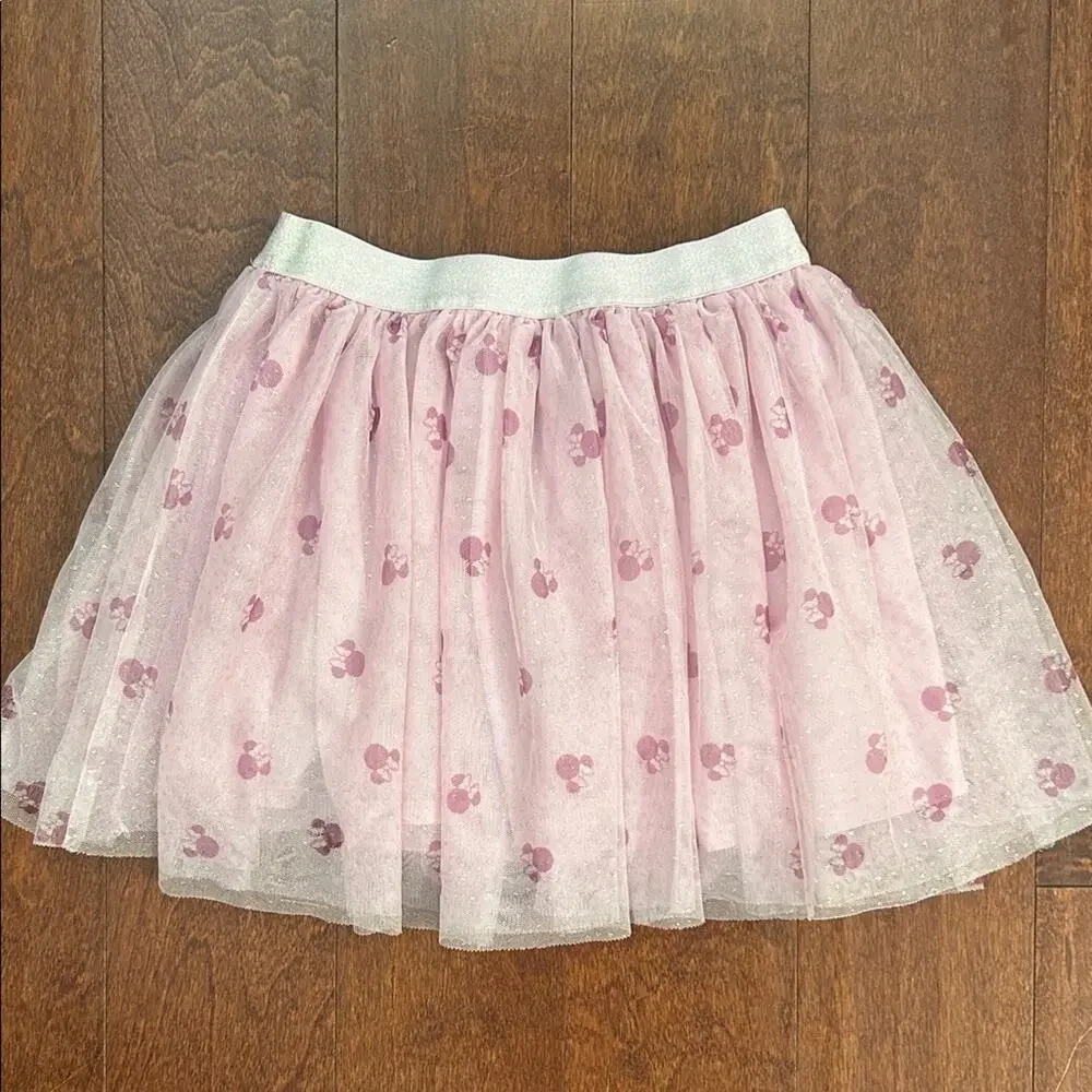 Disney Charming Pink Tulle Minnie Mouse Mini Skirt, Size 7